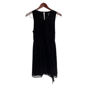 H&M Black Ruffle Mini Dress size 8